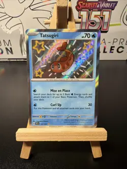 Pokemon TCG Tatsugiri 127/091 Shiny Holo Rare Paldean Fates NM/M Condition - Image 1