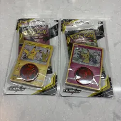 2x Sealed TEAM UP Pokemon Blister Packs (Pikachu SM162 Mimikyu SM163) - reprint - Image 1