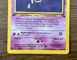 Pokemon TCG 1st Edition Haunter 21/62 Fossil Set Non Holo Rare LP - Image 3