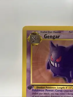 Gengar 20/62 Fossil 1st Edition Rare 80 HP English 1999 WOTC Pokemon TCG - Image 2