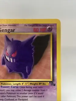 Gengar 20/62 Fossil 1st Edition Rare 80 HP English 1999 WOTC Pokemon TCG - Image 3