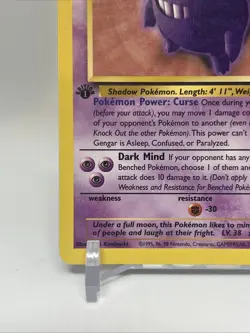 Gengar 20/62 Fossil 1st Edition Rare 80 HP English 1999 WOTC Pokemon TCG - Image 5