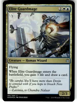 X 1 Elite Guardmage NM War of the Spark 195 MTG Magic The Gathering FOIL - Image 1