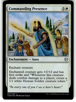 FOIL MTG Commanding Presence Theros Beyond Death - Image 1