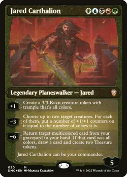 1x - Jared Carthalion -THICK STOCK -Display Commander -CMR: Dominaria United MTG - Image 1