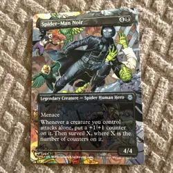 x4 Spider-Man Noir - Borderless U MTG Marvel's Spider-Man M/NM, English - Image 1