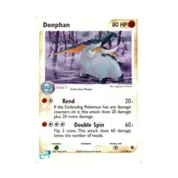 Pokemon Ruby and Sapphire Donphan (R) #17 (Reverse Holo) EX - Image 1
