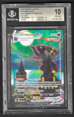 POKEMON UMBREON VMAX EVOLVING SKIES SECERT RARE FULL ALT ART #215 BGS 10 - Image 1