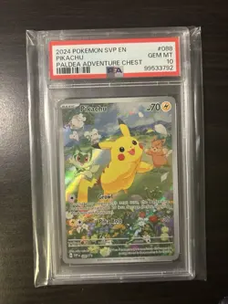 Pokemon Pikachu Paldea Adventure Chest Promo SVP EN 088 PSA 10 Gem Mint - Image 1