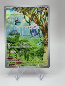 Meditite 153/142 Stellar Crown Illustration Rare Pokemon TCG NM - Image 3