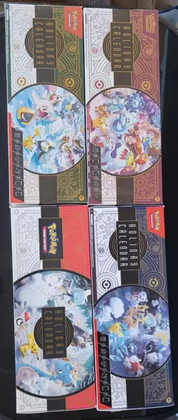 NEW Pokemon 2022-2025 - 4 Pack (1 Box From Each) - Holiday Calendar - Box Sealed - Image 2