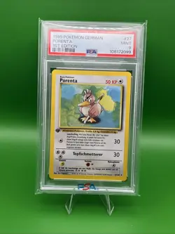 1999 POKEMON GERMAN 1ST EDITION #27 PORENTA PSA 9 - Image 1