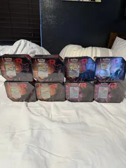 Pokemon TCG Team Rocket Tins Lot Of 8 - Image 1