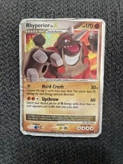 Pokemon tcg Diamond and Pearl Promos #DP29 Rhyperior LV.X Heavily played - Image 1