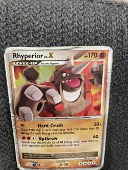 Pokemon tcg Diamond and Pearl Promos #DP29 Rhyperior LV.X Heavily played - Image 3