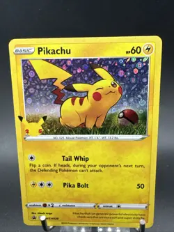 Pokemon General Mills Pikachu Holo Black Star Promo 25th Anniversary SWSH039 - Image 3