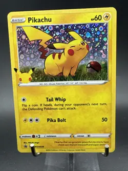 Pokemon General Mills Pikachu Holo Black Star Promo 25th Anniversary SWSH039 - Image 4