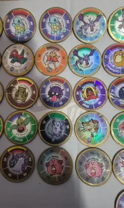 Pokemon Battling Coin Game 42 Metal Embossed Holofoil Coins Charmander Bulbasaur - Image 3