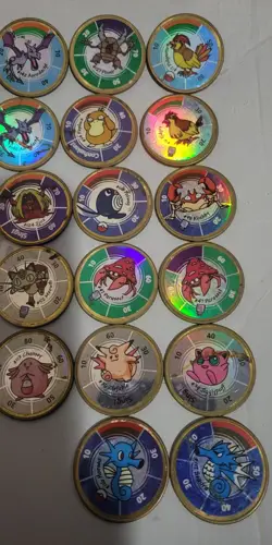 Pokemon Battling Coin Game 42 Metal Embossed Holofoil Coins Charmander Bulbasaur - Image 4