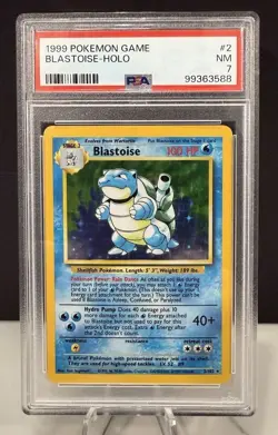 PSA 7 1999 Pokemon TCG Base Set Blastoise Holo #2/102 English - Image 1