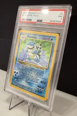 PSA 7 1999 Pokemon TCG Base Set Blastoise Holo #2/102 English - Image 3
