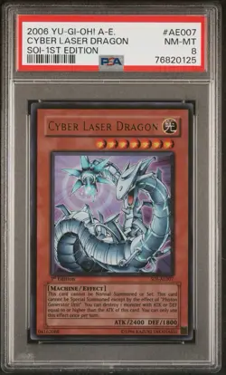 Yu-Gi-Oh! Cyber Laser Dragon SOI-AE007 1st Ed PSA 8 Asian English - Image 1
