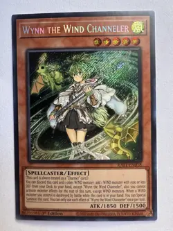 Yugioh! - Wynn The Wind Channeler - RA01-EN018 - Secret Rare - Image 1