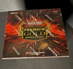 YuGiOh! Premium Gold Infinite Gold 1st Ed English Booster Display Box New - Image 1