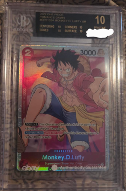 ONE PIECE ROMANCE DAWN OP01-024 MONKEY D. LUFFY BGS BLACK LABEL - Image 1