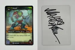 World of Warcraft TCG Artist Proof with Auto Matt Dixon Gnash - Image 1