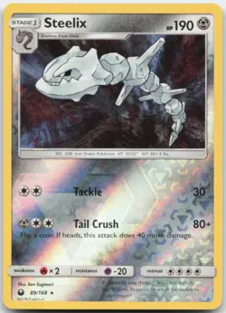 Steelix 89/168 Reverse Holo SM - Celestial Storm Pokemon Card NM - Image 1