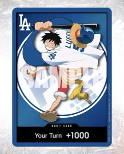 2026 ONE PIECE LOS ANGELES DODGERS MONKEY D LUFFY DON CARD PROMO 7/2/26 PRESALE - Image 1