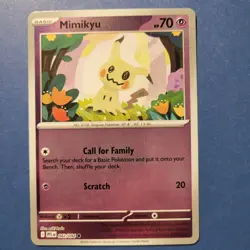 Mimikyu Shiny Holo Mega Evolution Phantasmal Flames Pokemon Trading Card - Image 1