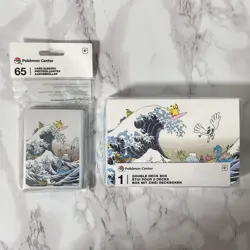Set of 2 Pokemon TCG Great Wave Pikachu & Friends Double Deck Box + Card Sleeves - Image 1