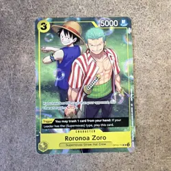 Bandai One Piece Card Game Roronoa Zoro OP10-113 Rare Foil Rush 5000 - Image 1