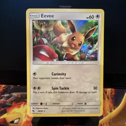 Pokemon TCG Eevee Card Hidden Fates Holo Rare 48/68 - Image 1