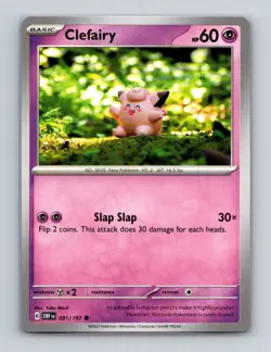Clefairy 081 2023 Pokemon Obsidian Flames Yuka Morii Base Card NM+ - Image 1