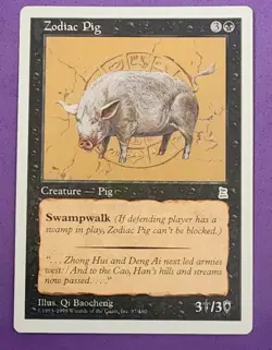 MTG Magic The Gathering - Zodiac Pig - Portal Three Kingdoms (P3K) NM - Image 1