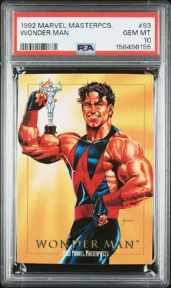 1992 MARVEL MASTERPIECES #93 WONDER MAN PSA 10 Gem Mint - Image 1
