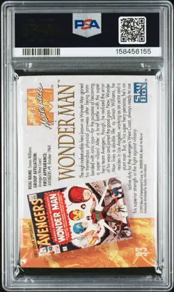 1992 MARVEL MASTERPIECES #93 WONDER MAN PSA 10 Gem Mint - Image 2