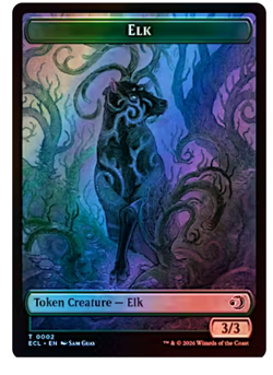 Elk Token (0002) // Oko, Shadowmoor Scion Emblem - Foil Lorwyn Eclipsed MTG - Image 1