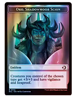 Elk Token (0002) // Oko, Shadowmoor Scion Emblem - Foil Lorwyn Eclipsed MTG - Image 2