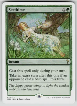 Seedtime (White Border) Rare Mystery Booster 2 73 MTG Near Mint 2024 - Image 1