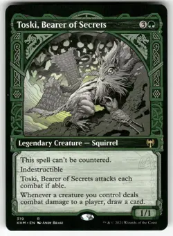 Toski, Bearer of Secrets (Showcase) 319 Rare Kaldheim Magic: The Gathering NM - Image 1