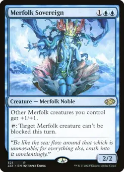 NM Merfolk Sovereign, MTG, Jumpstart 2022, Magic the Gathering, 321 - Image 1