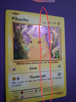 CREASED MP Pikachu 35/108 XY Evolutions Cracked Ice Holo Pokemon TCG Card - Image 4