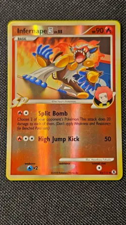 Pokemon TCG Infernape 43/111 Rising Rivals Reverse Holo Lightly Played - Image 2