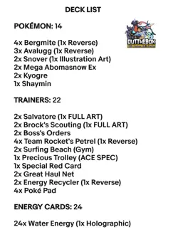 Avalugg & Mega Abomasnow Ex - Pokemon TCG - OutTheBoxTCG Custom Standard Decks - Image 2
