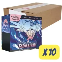 Pokemon TCG ME04 CHAOS RISING 10 BOX ELITE TRAINER CASE Sealed IN HAND ETB - Image 3