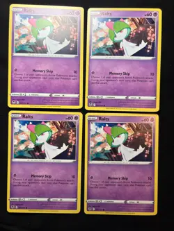 4x Pokemon TCG Ralts 067/195 - Sword & Shield Silver Tempest SIT Playset Common - Image 1
